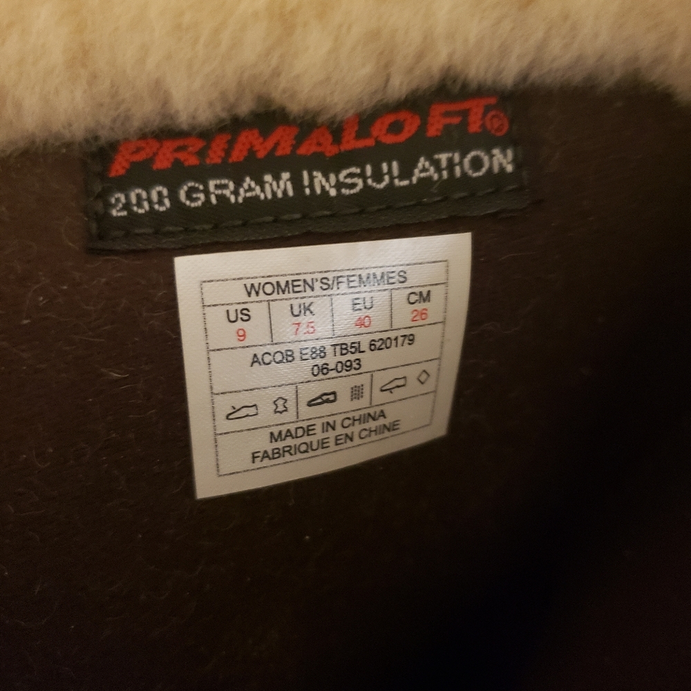 NorthFace Primaloft 200 Insulation Suede Leather Trim Floral Fur Lace Up W9 NWOT - Picture 9 of 12